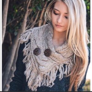 ♥️ 2 left Mocha Fringe infinity scarf